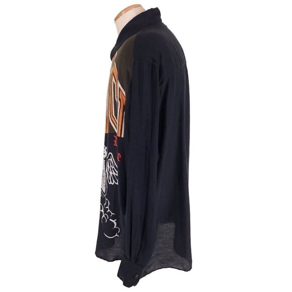 Our Legacy Angel of Wisconsin Above Shirt Size 52, US 42 Large Mens Black NWT - Picture 5 of 16